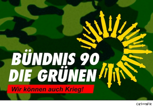 Cartoon: Wir können auch Krieg (medium) by Cartoonfix tagged ukraine,russland,konflikt,grüne,politik,anton,hofreiter