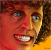 Cartoon: Tom Baker (small) by Cartoonfix tagged tom,baker,doctor,who,1974,to,1981