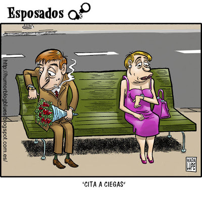 Cartoon: blind date (medium) by Wadalupe tagged blind,date,cita,internet,facebook,messenger