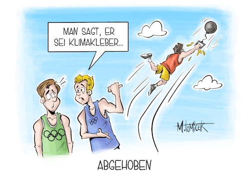 Cartoon: Abgehoben (medium) by Mirco Tomicek tagged letzte,generation,klimakleber,klimaaktivisten,aktivisten,klima,klimaschutz,klimaschützer,kleber,flughafen,flugplatz,flüge,flieger,paris,olympia,olympischen,spiele,kugelstoßen,sportler,eröffnung,karikatur,pressekarikatur,cartoon,mirco,tomicek,letzte,generation,klimakleber,klimaaktivisten,aktivisten,klima,klimaschutz,klimaschützer,kleber,flughafen,flugplatz,flüge,flieger,paris,olympia,olympischen,spiele,kugelstoßen,sportler,eröffnung,karikatur,pressekarikatur,cartoon,mirco,tomicek