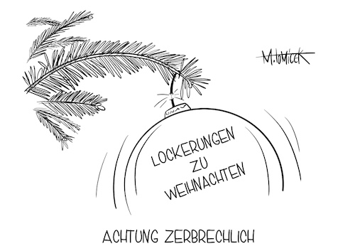 Cartoon: Achtung Zerbrechlich (medium) by Mirco Tomicek tagged lockerungen,lockerung,feiertage,feiertagen,weihnachten,weihnachtsfeiertage,weihnacht,weihnachtsfeier,lockdown,shutdown,heiligabend,weihnachtskugel,weihnachtsgeschenk,markus,söder,bayern,verschärfungen,verschärfung,bund,länder,neuinfektionen,infektionen,inzidenz,zahl,zahlen,csu,spitzentreffen,teil,teillockdown,cartoon,karikatur,pressekarikatur,mirco,tomicek,lockerungen,lockerung,feiertage,feiertagen,weihnachten,weihnachtsfeiertage,weihnacht,weihnachtsfeier,lockdown,shutdown,heiligabend,weihnachtskugel,weihnachtsgeschenk,markus,söder,bayern,verschärfungen,verschärfung,bund,länder,neuinfektionen,infektionen,inzidenz,zahl,zahlen,csu,spitzentreffen,teil,teillockdown,cartoon,karikatur,pressekarikatur,mirco,tomicek