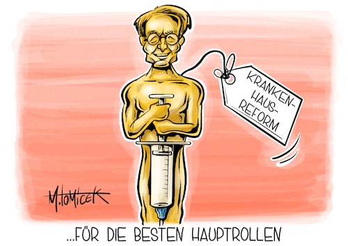 Cartoon: ...für die besten Hauptrollen (medium) by Mirco Tomicek tagged karl,lauterbach,gesundheitsreform,gesundheit,reform,reformen,krankenhaus,krankenhausreform,klink,kliniken,krankenhäuser,gipfel,gesundheitsminister,plan,pläne,the,oscars,film,filmpreis,preise,verleihung,amerika,cartoon,karikatur,pressekarikatur,mirco,tomicek,karl,lauterbach,gesundheitsreform,gesundheit,reform,reformen,krankenhaus,krankenhausreform,klink,kliniken,krankenhäuser,gipfel,gesundheitsminister,plan,pläne,the,oscars,film,filmpreis,preise,verleihung,amerika,cartoon,karikatur,pressekarikatur,mirco,tomicek