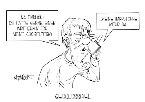 Cartoon: Geduldsspiel (medium) by Mirco Tomicek tagged impf,termin,impftermin,vergabe,nrw,webseite,hotlines,telefon,start,impfstart,starten,impfen,impfstoffe,impfungen,spritzen,geduldsspiel,über,80,jahre,jährige,risikogruppe,terminvergabe,termine,corona,covid19,virus,viren,pandemie,lockdown,shutdown,ätzte,medizin,impfkampagne,impfgegner,impfzentren,cartoon,karikatur,pressekarikatur,mirco,tomicek,impf,termin,impftermin,vergabe,nrw,webseite,hotlines,telefon,start,impfstart,starten,impfen,impfstoffe,impfungen,spritzen,geduldsspiel,über,80,jahre,jährige,risikogruppe,terminvergabe,termine,corona,covid19,virus,viren,pandemie,lockdown,shutdown,ätzte,medizin,impfkampagne,impfgegner,impfzentren,cartoon,karikatur,pressekarikatur,mirco,tomicek