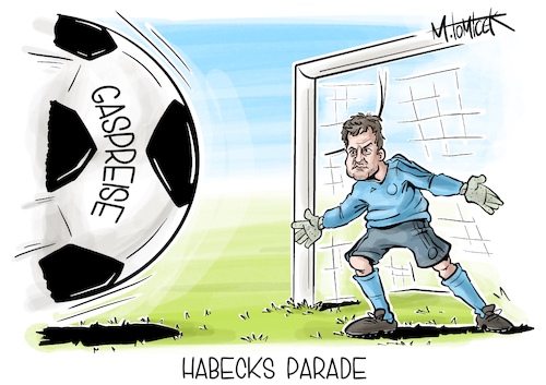 Cartoon: Habecks Parade (medium) by Mirco Tomicek tagged robert,habeck,gaspreise,gas,preise,preis,gaspreisdeckel,deckel,gaspreis,energie,energiepreise,eu,preisobergrenze,wm,fußball,weltmeisterschaft,karikatur,pressekarikatur,cartoon,mirco,tomicek,robert,habeck,gaspreise,gas,preise,preis,gaspreisdeckel,deckel,gaspreis,energie,energiepreise,eu,preisobergrenze,wm,fußball,weltmeisterschaft,karikatur,pressekarikatur,cartoon,mirco,tomicek