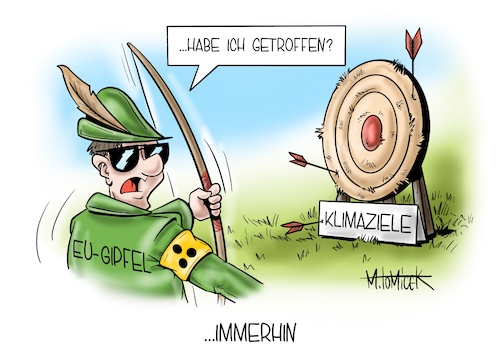 Cartoon: ...immerhin (medium) by Mirco Tomicek tagged eu,europa,gipfel,klima,klimaziele,ziele,klimaschutz,schutz,umwelt,umweltschutz,corona,zielen,robin,hood,paket,finanzen,finanzpaket,angela,merkel,staatschefs,regierungschefs,coronahile,hilfe,umwelthilfe,klimahilfe,cartoon,karikatur,pressekarikatur,mirco,tomicek,eu,europa,gipfel,klima,klimaziele,ziele,klimaschutz,schutz,umwelt,umweltschutz,corona,zielen,robin,hood,paket,finanzen,finanzpaket,angela,merkel,staatschefs,regierungschefs,coronahile,hilfe,umwelthilfe,klimahilfe,cartoon,karikatur,pressekarikatur,mirco,tomicek