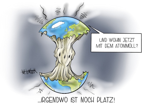 Cartoon: Irgendwo ist noch Platz! (medium) by Mirco Tomicek tagged atom,atommüll,müll,endlager,lager,neue,regionen,suche,gorleben,salzwerk,unterirdisch,nuclear,bund,bundesgesellschaft,deutschland,bge,umwelt,natur,naturschutz,umweltschutz,schutz,proteste,karikatur,cartoon,mirco,tomicek,atom,atommüll,müll,endlager,lager,neue,regionen,suche,gorleben,salzwerk,unterirdisch,nuclear,bund,bundesgesellschaft,deutschland,bge,umwelt,natur,naturschutz,umweltschutz,schutz,proteste,karikatur,cartoon,mirco,tomicek