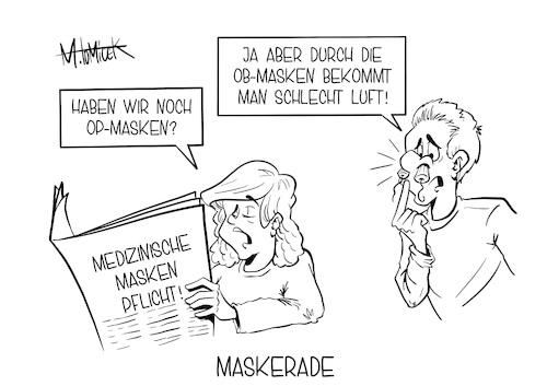 Cartoon: Maskerade (medium) by Mirco Tomicek tagged masken,maskenpflicht,ffp2,op,ob,kn95,maskiert,mund,nasen,bedeckung,medizinisch,einkaufen,handel,geschäfte,bus,bahn,öpnv,corona,covid19,virus,lockdown,shutdown,verlängerung,verschärfung,maßnahmen,maßnahme,merkel,bund,länder,homeoffice,heimarbeit,arbeit,zuhause,homeschooling,schule,distanzunterricht,unterricht,cartoon,karikatur,pressekarikatur,mirco,tomicek,masken,maskenpflicht,ffp2,op,ob,kn95,maskiert,mund,nasen,bedeckung,medizinisch,einkaufen,handel,geschäfte,bus,bahn,öpnv,corona,covid19,virus,lockdown,shutdown,verlängerung,verschärfung,maßnahmen,maßnahme,merkel,bund,länder,homeoffice,heimarbeit,arbeit,zuhause,homeschooling,schule,distanzunterricht,unterricht,cartoon,karikatur,pressekarikatur,mirco,tomicek