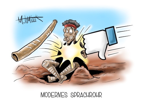 Cartoon: Modernes Sprachrohr (medium) by Mirco Tomicek tagged australien,bann,facebook,face,book,google,suchmachine,werbung,werben,geld,gesetz,neues,rechte,presse,medien,recht,aufruhr,informationen,daten,notfall,info,like,liken,socialmedia,media,digital,virtuell,smartphone,aboriginies,cartoon,karikatur,pressekarikatur,mirco,tomicek,australien,bann,facebook,face,book,google,suchmachine,werbung,werben,geld,gesetz,neues,rechte,presse,medien,recht,aufruhr,informationen,daten,notfall,info,like,liken,socialmedia,media,digital,virtuell,smartphone,aboriginies,cartoon,karikatur,pressekarikatur,mirco,tomicek