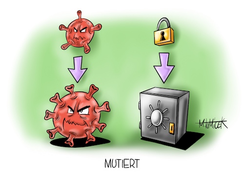 Cartoon: Mutiert (medium) by Mirco Tomicek tagged corona,virus,harter,lockdown,shutdown,verlängerung,verlängert,scharfer,verschärft,mutiert,mutation,kanzleramt,angela,merkel,viren,maßnahmen,reglen,regelungen,kontakteinschränkungen,kontakt,kontaktbeschränkung,ffp2,maske,masken,homeoffice,arbeit,zuhause,arbeiten,heimarbeit,office,cartoon,karikatur,pressekarikatur,mirco,tomicek,corona,virus,harter,lockdown,shutdown,verlängerung,verlängert,scharfer,verschärft,mutiert,mutation,kanzleramt,angela,merkel,viren,maßnahmen,reglen,regelungen,kontakteinschränkungen,kontakt,kontaktbeschränkung,ffp2,maske,masken,homeoffice,arbeit,zuhause,arbeiten,heimarbeit,office,cartoon,karikatur,pressekarikatur,mirco,tomicek