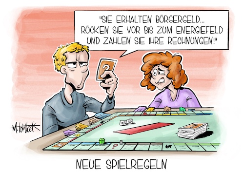 Cartoon: Neue Spielregeln (medium) by Mirco Tomicek tagged bürgergeld,geld,bürger,nachfolger,hartz,iv,kabinett,hubertus,heil,bundesarbeitsminister,energie,energiepreise,preise,heizkosten,gas,gaspreise,energiekrise,monopoly,karikatur,pressekarikatur,cartoon,mirco,tomicek,bürgergeld,geld,bürger,nachfolger,hartz,iv,kabinett,hubertus,heil,bundesarbeitsminister,energie,energiepreise,preise,heizkosten,gas,gaspreise,energiekrise,monopoly,karikatur,pressekarikatur,cartoon,mirco,tomicek