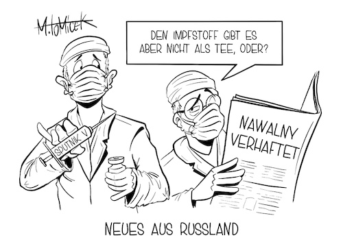 Cartoon: Neues aus Russland (medium) by Mirco Tomicek tagged sputnik,russischer,impfstoff,russland,wirksamkeit,impfen,impfungen,impfe,impf,strategie,impfstrategie,impstoffe,wirkungen,biontech,pfizer,astrazeneca,nawalny,verhaftet,moskau,corona,virus,viren,pandemie,covid19,lockdown,impfplan,medizin,cartoon,karikatur,pressekarikatur,mirco,tomicek,sputnik,russischer,impfstoff,russland,wirksamkeit,impfen,impfungen,impfe,impf,strategie,impfstrategie,impstoffe,wirkungen,biontech,pfizer,astrazeneca,nawalny,verhaftet,moskau,corona,virus,viren,pandemie,covid19,lockdown,impfplan,medizin,cartoon,karikatur,pressekarikatur,mirco,tomicek