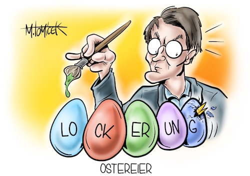 Cartoon: Ostereier (medium) by Mirco Tomicek tagged karl,lauterbach,corona,lockerung,lockerungen,maßnahmen,lockern,beschränkungen,beschränkung,vor,ostern,osterfest,ostereier,gesundheitsminister,ministerpräsidentenkonferenz,konferenz,minister,pandemie,cartoon,karikatur,pressekarikatur,mirco,tomicek,karl,lauterbach,corona,lockerung,lockerungen,maßnahmen,lockern,beschränkungen,beschränkung,vor,ostern,osterfest,ostereier,gesundheitsminister,ministerpräsidentenkonferenz,konferenz,minister,pandemie,cartoon,karikatur,pressekarikatur,mirco,tomicek