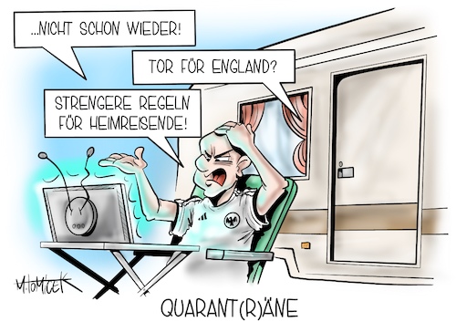 Cartoon: Quarant-r-äne (medium) by Mirco Tomicek tagged heimreisende,rückkehrer,urlaubsrückkehrer,urlaub,urlauber,reise,reisende,reisen,ausbreitung,delta,variante,mutation,länder,regierungschefs,test,testregeln,regeln,quarantäne,quarantäneregel,pflicht,ausland,rückkehr,sommerurlaub,rückflug,flug,sommerferien,deutschland,em,england,fußballspiel,europameisterschaft,cartoon,karikatur,pressekarikatur,mirco,tomicek,heimreisende,rückkehrer,urlaubsrückkehrer,urlaub,urlauber,reise,reisende,reisen,ausbreitung,delta,variante,mutation,länder,regierungschefs,test,testregeln,regeln,quarantäne,quarantäneregel,pflicht,ausland,rückkehr,sommerurlaub,rückflug,flug,sommerferien,deutschland,em,england,fußballspiel,europameisterschaft,cartoon,karikatur,pressekarikatur,mirco,tomicek