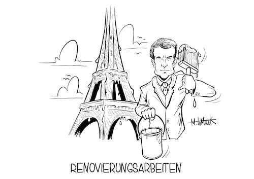 Cartoon: Renovierungsarbeiten (medium) by Mirco Tomicek tagged emmanuel,macron,frankreich,kommunalwahlen,kommunalwahl,france,grün,grüne,welle,neues,team,paris,regierung,reformpolitik,corona,krisenteam,krisenmanagement,karikatur,cartoon,mirco,tomicek,emmanuel,macron,frankreich,kommunalwahlen,kommunalwahl,france,grün,grüne,welle,neues,team,paris,regierung,reformpolitik,corona,krisenteam,krisenmanagement,karikatur,cartoon,mirco,tomicek