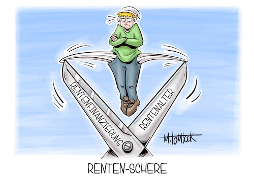Cartoon: Renten-Schere (medium) by Mirco Tomicek tagged rentendebatte,debatte,rente,renten,eintrittsalter,rentenalter,70,rentenkommission,regierung,koalition,rentenfinanzierung,finanzierung,arbeiten,karikatur,cartoon,pressekarikatur,mirco,tomicek,rentendebatte,debatte,rente,renten,eintrittsalter,rentenalter,70,rentenkommission,regierung,koalition,rentenfinanzierung,finanzierung,arbeiten,karikatur,cartoon,pressekarikatur,mirco,tomicek