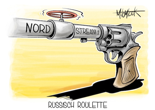 Cartoon: Russisch Roulette (medium) by Mirco Tomicek tagged nord,stream,gas,gaslieferung,lieferung,gaspreise,heizgas,heizung,winter,sommer,wladimir,putin,gashahn,gashebel,pipeline,gaspipeline,russland,ukraine,krieg,karikatur,pressekarikatur,cartoon,mirco,tomicek,nord,stream,gas,gaslieferung,lieferung,gaspreise,heizgas,heizung,winter,sommer,wladimir,putin,gashahn,gashebel,pipeline,gaspipeline,russland,ukraine,krieg,karikatur,pressekarikatur,cartoon,mirco,tomicek