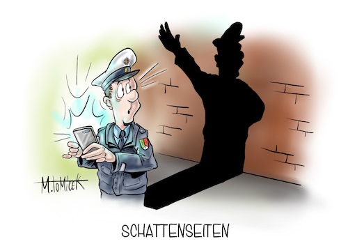 Cartoon: Schattenseiten (medium) by Mirco Tomicek tagged polizei,polizisten,polizistinnen,chat,chatgruppe,rechtsextrem,rechts,extrem,nazi,nazis,nachrichten,chats,inhalte,dienstgruppe,nrw,essen,reul,innenminister,polizeiwache,propaganda,rechtsradikal,bilder,fotos,verfahren,smartphone,messenges,karikatur,cartoon,mirco,tomicek,polizei,polizisten,polizistinnen,chat,chatgruppe,rechtsextrem,rechts,extrem,nazi,nazis,nachrichten,chats,inhalte,dienstgruppe,nrw,essen,reul,innenminister,polizeiwache,propaganda,rechtsradikal,bilder,fotos,verfahren,smartphone,messenges,karikatur,cartoon,mirco,tomicek