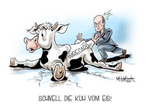 Cartoon: Schnell die Kuh vom Eis! (medium) by Mirco Tomicek tagged olaf,scholz,spd,kanzlerkandidat,wirecard,skandal,cum,ex,cumex,glaubwürdigkeit,politiker,image,finanzen,finanzminister,tiere,kuh,karikatur,cartoon,pressekarikatur,mirco,tomicek,olaf,scholz,spd,kanzlerkandidat,wirecard,skandal,cum,ex,cumex,glaubwürdigkeit,politiker,image,finanzen,finanzminister,tiere,kuh,karikatur,cartoon,pressekarikatur,mirco,tomicek