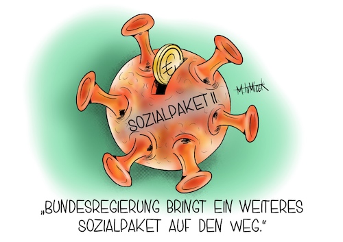 Cartoon: Sozialpaket II (medium) by Mirco Tomicek tagged bundesregierung,sozialpaket,kurzarbeit,arbeit,corona,covid19,deutschland,regierung,arbeiter,tomicek,karikatur,news,virus,bundesregierung,sozialpaket,kurzarbeit,arbeit,corona,covid19,deutschland,regierung,arbeiter,tomicek,karikatur,news,virus