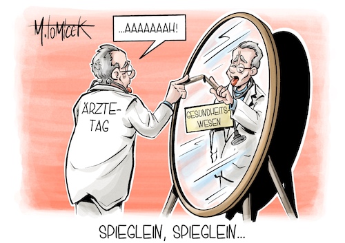 Cartoon: Spieglein Spieglein (medium) by Mirco Tomicek tagged ärztetag,mediziner,medizin,arzt,ärzte,gesundheit,gesundheitswesen,karl,lauterbach,reform,gesundheitsreform,reformen,krankenhaus,krankenhäuser,klink,kliniken,cartoon,karikatur,pressekarikatur,mirco,tomicek,spieglein,ärztetag,mediziner,medizin,arzt,ärzte,gesundheit,gesundheitswesen,karl,lauterbach,reform,gesundheitsreform,reformen,krankenhaus,krankenhäuser,klink,kliniken,cartoon,karikatur,pressekarikatur,mirco,tomicek