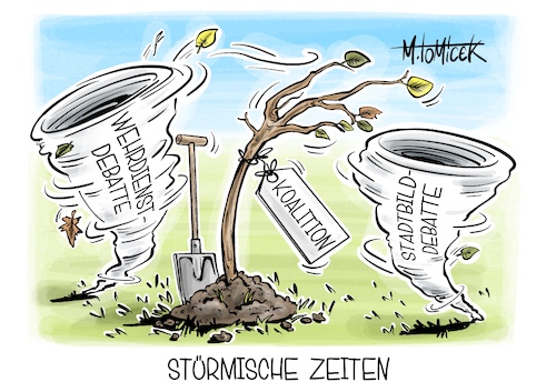 Stürmische Zeiten (medium) Cartoon: Stürmische Zeiten (medium) by Mirco Tomicek tagged wehrdienst,bundeswehr,freiwilliger,freiwillig,wehrpflicht,soldaten,soldat,militär,verteidigung,stadtbild,debatte,migration,friedrich,merz,union,cdu,csu,spd,koalition,kanzler,sturm,stürmisch,wetter,oktober,wetterlage,unwetter,cartoon,karikatur,pressekarikatur,mirco,tomicek,wehrdienst,bundeswehr,freiwilliger,freiwillig,wehrpflicht,soldaten,soldat,militär,verteidigung,stadtbild,debatte,migration,friedrich,merz,union,cdu,csu,spd,koalition,kanzler,sturm,stürmisch,wetter,oktober,wetterlage,unwetter,cartoon,karikatur,pressekarikatur,mirco,tomicek