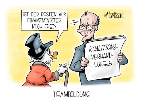 Cartoon: Teambildung (medium) by Mirco Tomicek tagged koalition,koalitionsverhandlungen,koalitionsgespräch,koalitionsverhandlung,regierung,regierungsbildung,somdierungen,spd,union,csu,cdu,wahlen,friedrich,merz,bundestag,finanzen,dagobert,duck,karikatur,pressekarikatur,cartoon,mirco,tomicek,koalition,koalitionsverhandlungen,koalitionsgespräch,koalitionsverhandlung,regierung,regierungsbildung,somdierungen,spd,union,csu,cdu,wahlen,friedrich,merz,bundestag,finanzen,dagobert,duck,karikatur,pressekarikatur,cartoon,mirco,tomicek