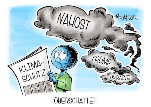 Cartoon: Überschattet (medium) by Mirco Tomicek tagged weltklima,weltklimakonferenz,konferenz,zwischenkonferenz,bonn,klimaschutz,klima,weltklimaschutz,welt,umwelt,kriege,krieg,ukraine,israel,iran,nahost,angriffe,raketen,donald,trump,usa,karikatur,pressekarikatur,cartoon,mirco,tomicek,weltklima,weltklimakonferenz,konferenz,zwischenkonferenz,bonn,klimaschutz,klima,weltklimaschutz,welt,umwelt,kriege,krieg,ukraine,israel,iran,nahost,angriffe,raketen,donald,trump,usa,karikatur,pressekarikatur,cartoon,mirco,tomicek