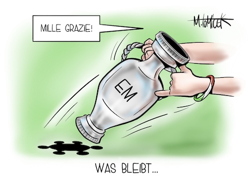 Cartoon: Was bleibt... (medium) by Mirco Tomicek tagged em,europameisterschaft,europameister,uefa,pokal,italien,england,wembley,stadion,endspiel,finale,elfmeter,11,meter,schießen,tor,tore,ausschreitung,krawalle,ordnungskräfte,london,gewalt,gewaltexzesse,delta,variante,deltavariante,virus,zuschauer,fans,hooligans,boris,johnson,aufhebung,normalität,maßnahmen,lockerung,öffnung,großbritannien,cartoon,karikatur,pressekarikatur,mirco,tomicek,em,europameisterschaft,europameister,uefa,pokal,italien,england,wembley,stadion,endspiel,finale,elfmeter,11,meter,schießen,tor,tore,ausschreitung,krawalle,ordnungskräfte,london,gewalt,gewaltexzesse,delta,variante,deltavariante,virus,zuschauer,fans,hooligans,boris,johnson,aufhebung,normalität,maßnahmen,lockerung,öffnung,großbritannien,cartoon,karikatur,pressekarikatur,mirco,tomicek