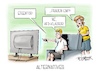 Cartoon: Alternatives (small) by Mirco Tomicek tagged alice,weidel,tino,chrupalla,gehalt,gehaltserhöhung,geld,finanzen,afd,alternative,für,deutschland,klausur,klausurtagung,fraktion,bsw,treffen,frauen,em,europameisterschaft,euro,frauenfußball,fußball,tor,tore,nationalmannschaft,polen,spiel,karikatur,pressekarikatur,cartoon,mirco,tomicek