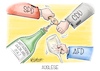 Cartoon: Auslese (small) by Mirco Tomicek tagged landtagswahl,landtagswahlen,rheinland,pfalz,cdu,spd,afd,wahlen,wahl,umfrage,riesling,federweißer,wein,pfälzer,karikatur,pressekarikatur,cartoon,mirco,tomicek