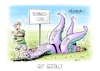 Cartoon: Gut Gefüllt (small) by Mirco Tomicek tagged sommerloch,ukraine,krieg,russland,trump,usa,amerika,koalition,koalitionsstreit,merz,regierung,spd,union,schwarz,rot,sommer,loch,karikatur,pressekarikatur,cartoon,mirco,tomicek