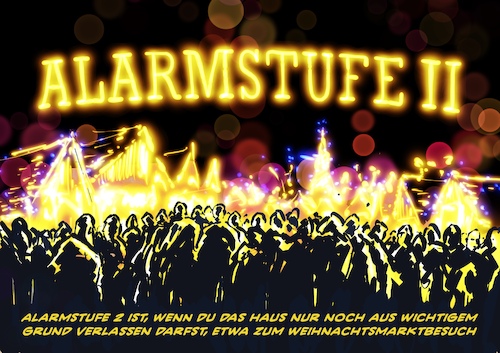 Cartoon: Akarmstufenmarktzeit (medium) by Guido Kuehn tagged corona,covid,weihnachtsmarkt,alarmstufe,corona,covid,weihnachtsmarkt,alarmstufe