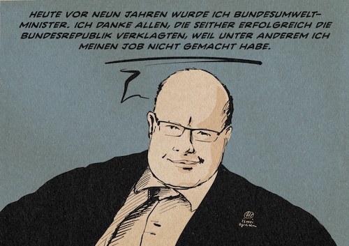 Cartoon: Altmaiers blühende Erinnerung (medium) by Guido Kuehn tagged altmaier,klimaschutz,altmaier,klimaschutz