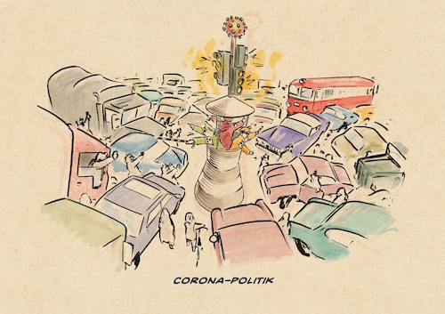 Cartoon: Corona Politik (medium) by Guido Kuehn tagged corona,ampel,corona,ampel