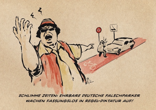 Cartoon: Falschparker knipsen erlaubt (medium) by Guido Kuehn tagged mobilität,mobilität
