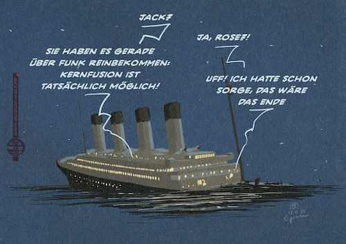 Cartoon: Hurra die Kernfusion ist da (medium) by Guido Kuehn tagged klima,kernfusion,klima,kernfusion