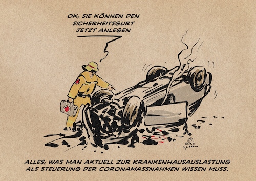 Cartoon: Krankenhausauslastung (medium) by Guido Kuehn tagged corona,corona