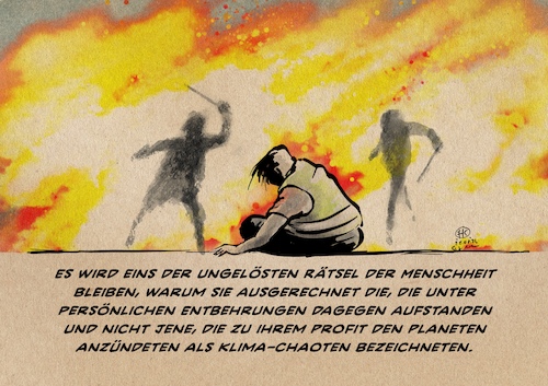 Cartoon: Rätsel der Menschheit (medium) by Guido Kuehn tagged klima,letztegeneration,ankleben,protest,aktivisten,klima,letztegeneration,ankleben,protest,aktivisten