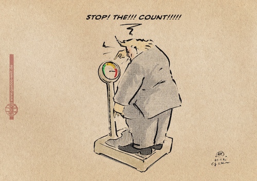 Cartoon: Stop the count (medium) by Guido Kuehn tagged trump,usa,count,election,trump,usa,count,election