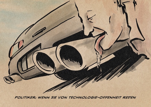 Cartoon: Technologie Offenheit (medium) by Guido Kuehn tagged mobilitätswende,mobilität,auto,pkw,fdp,union,cdu,csu,verbrenner,mobilitätswende,mobilität,auto,pkw,fdp,union,cdu,csu,verbrenner