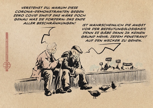 Cartoon: zero covid (medium) by Guido Kuehn tagged corona,covid,querdenken,corona,covid,querdenken