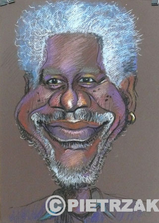 Cartoon: Morgan Freeman (medium) by Darek Pietrzak tagged karikatur