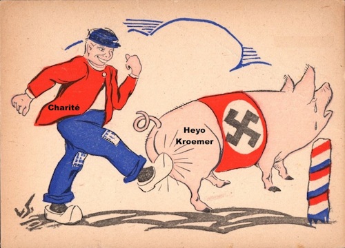 Cartoon: Nazischwein Heyo Kroemer muß weg (medium) by poleev tagged nazi,germany