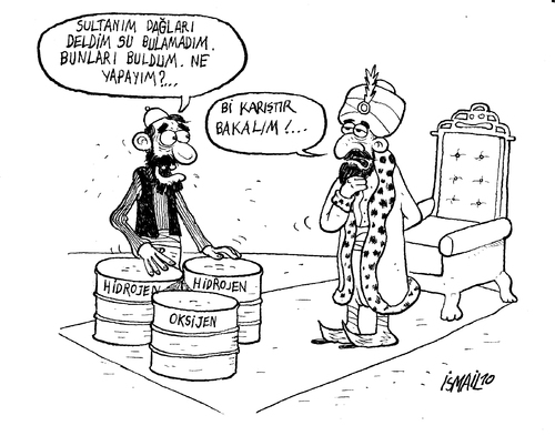 Cartoon: Ferhat brings water (medium) by ismailozmen tagged ferhat,sirin,legend
