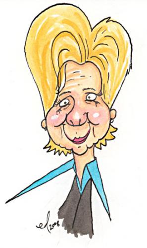 Cartoon: Hillary Rodham Clinton (medium) by dotmund tagged hillary,clinton,usa,presidential,election