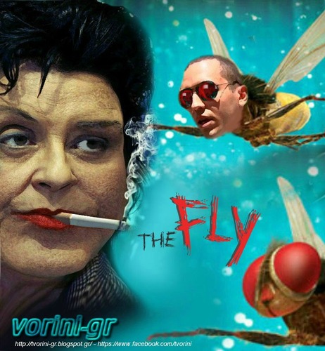 Cartoon: Kanelli Liana and the Fly (medium) by takis vorini tagged vorini