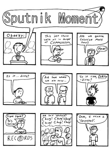 Cartoon: Sputnik Moment (medium) by QuickDraw tagged sputnik,moment