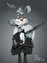 Cartoon: Sean Con-HARE-ry... 007!! (small) by campbell tagged james,bond,spy,sean,connery,rabbit,hare,parody