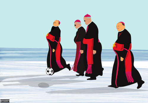Cartoon: 4 Irish Bishops (medium) by nerosunero tagged bishops