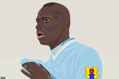 Cartoon: Super Mario (medium) by nerosunero tagged soccer,supermario,mario,balotelli